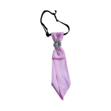 Trendy Rhinestones Decors Neck Tie Knot Free Tie For Women-pink