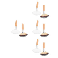 8Stk Gesichtspinsel Set Fächer Nylonhaar Bunt Für Zuhause