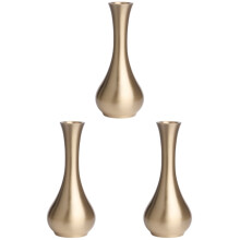 3 Stuks Kleine Vaas Messing
