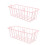 2Pcs Hay Rack Rosa Para Resistente Metal Fácil 1