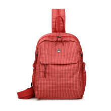 Handige nylon crossbodytas met verstelbare riem,-Rood