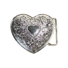 Hart metalen riemgesp Retro unieke-Helder zilver gesneden
