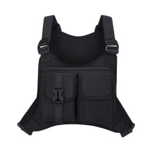 Outdoor-Sport-Brusttasche für Männer, Frauen,-Schwarz