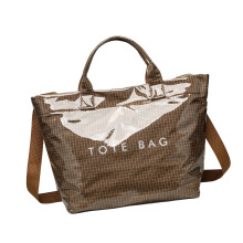 Sac de courses spacieux en PVC texturé, idéal comme sac de-brun