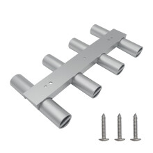 4 Ruten Rohr Boote Aluminium Angelrute Rack Tragbare Leichte
