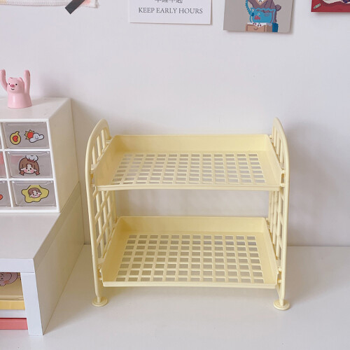 2-Layer Desktop Shelf Lemon Yellow