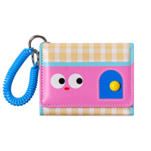 Practical Short Wallet For Women Lightweight PU Card-rose red