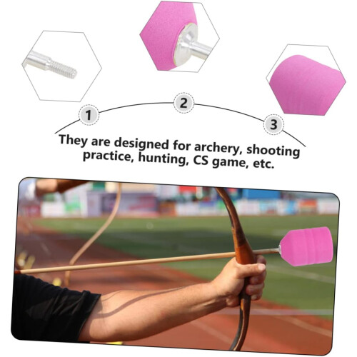 2pcs Outdoor Cs Game Arrows Sponge Archery Training Arrowhead 2