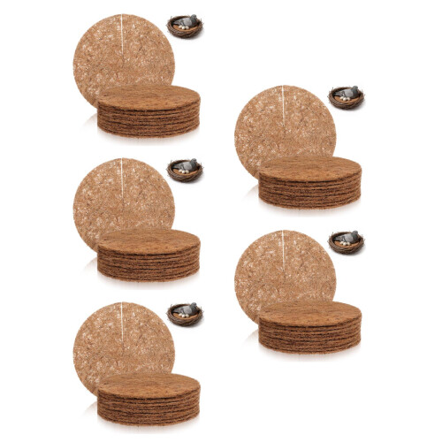 50Pcs Coconut Fiber Nesting Material Coffee Comfortable Bird Nest Pads