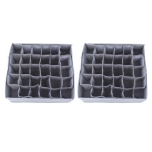 2St Grijze Ondergoed Organizer 30 Vakken Non-Woven Draagbaar Thuis
