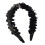 Classical Black Headband With Delicate Ruffle Detail PU-Black 1