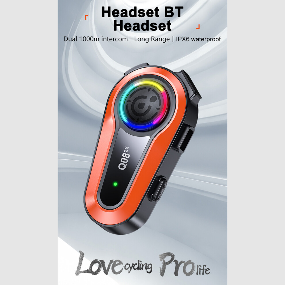 Q082x Bt 5.0 Motorcycle Intercom Headset 1000M 7340572406330
