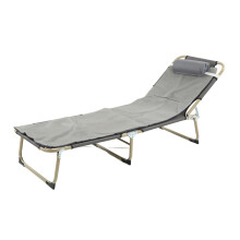 Grey Folding Recliner Bed for Camping