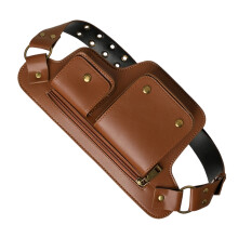 Waist Bags for Women Slings Bag Leather Belt Bag Fashion-brown