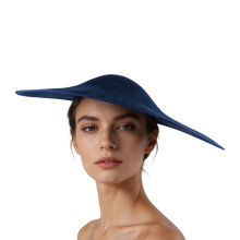 Multipurpose 44cm Buckram Fascinator Base For Custom-Blue