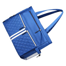 Comfortable Tennis Carry Bag Showing Reinforced Stitching-Blue