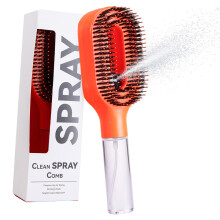 2 In 1 Hair Brush Water Sprayer Hair Comb For Detangling-Orange
