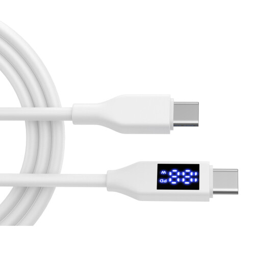 Câble d'alimentation en Silicone liquide de Type C, 60W,-Blanc