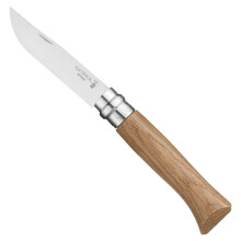 OPINEL No 8 Oak Classic - Oak wood handle - 8.5cm stainless steel blade with locking collar