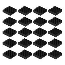 20x Small Black Aluminium Heatsinks Pack