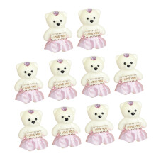10 Stück kleine Bären-Puppenspielzeug,-Rosa