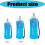 Weiche, zusammendrückbare-Himmelblau 500 ml 3