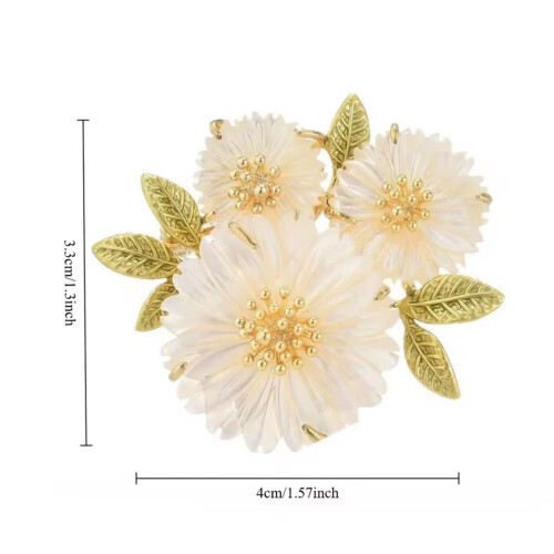 Épinglette florale en forme de 3D, parfaite avec des pulls et 2