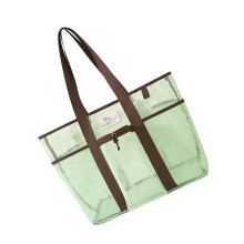 Strandtasche mit mehreren Taschen, leichte Badetasche aus-Grün