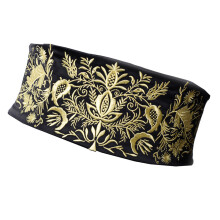 Embroidery Wide Waistband For Hanbiuk Traditional Chinese-Black