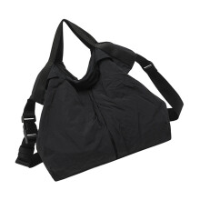 Trendy Oversized Crossbody Bag Roomy Interior Shoulder-Black