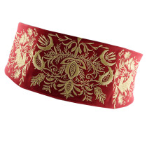 Bloemen geborduurde tailleriem Taille Cincher Ademende stof-Rood