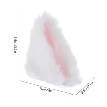Cat Ear Helmet Accent, 2 Pieces White
