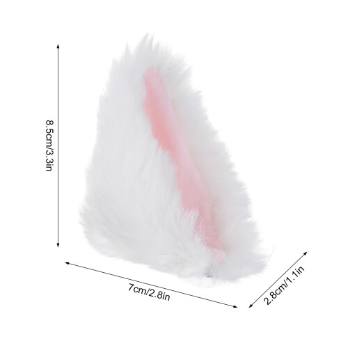 Cat Ear Helmet Accent, 2 Pieces White