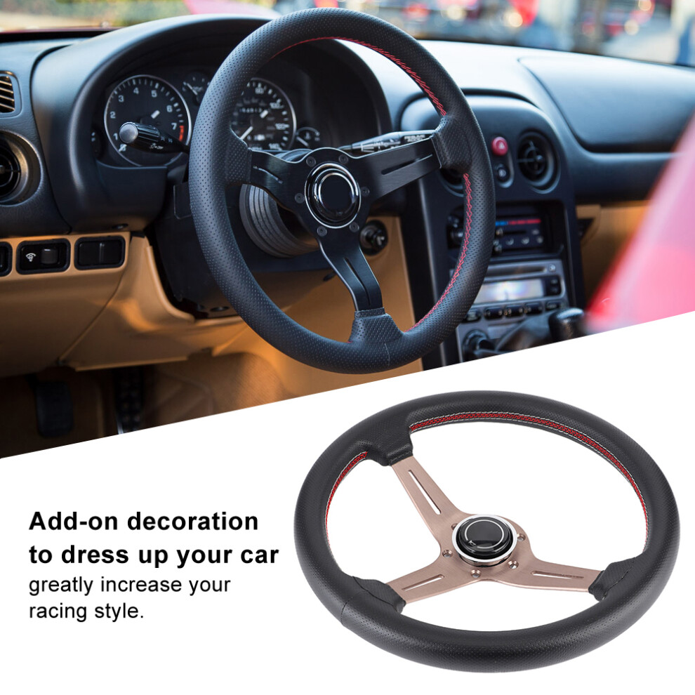 Nardi Style 350Mm Leather Steering Wheel Black 7340572484277