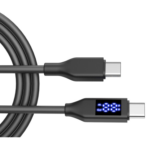 Liquid Silicone Type C Power Cable 60W Quick Charging-Black