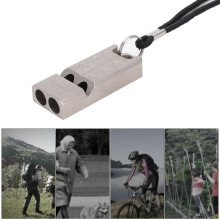 Lightweight Double Tube Whistle for Camping