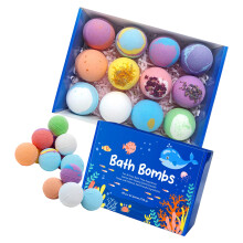 12Pcs Kids Bath Fizzies Bath Ball Set Create Gentle Sea Salt