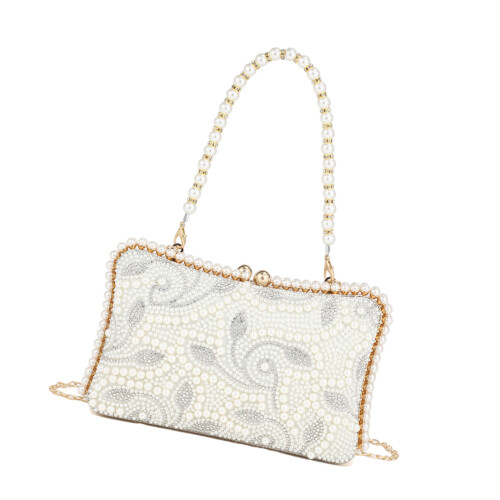 Luxuriöse Hochzeits-Abendtasche, mit Kunstperlen-065J 1