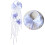 Wasserfall-Perlen, weiße Phalaenopsis-Seide, Hochzeit,-lila rosa 6