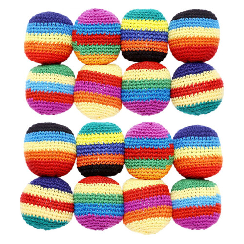 Handgewebte, interaktiv Bälle werfende, gestrickte Sitzsäcke,-48 2