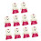 10Pcs Foam Flocking Bear Doll Bouquet Making Kits Soft-rose red 1