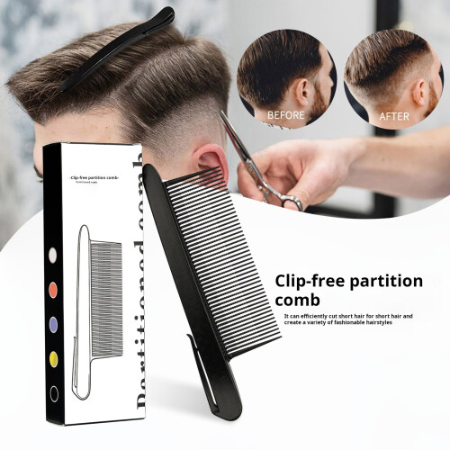 Short Hair Sectioning Comb With Unique Teeth Design For-Orange 2