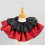 Double Layer Ruffled Satins Detachable Collar Rhinestones 6