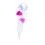 Everlasting White Artificial Bridal Bouquet Realistic Silk-Pink 1