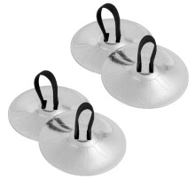Belly Dancing Indian Finger Cymbals Musical Instrument-Silver