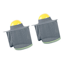 2er-Pack atmungsaktiver Schutzhelm-Sonnenschutz mit-grau