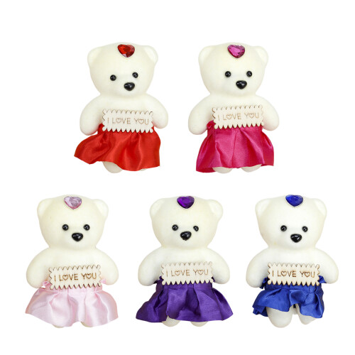 Kits de fabrication de Bouquet de poupées ours en mousse,-Rose 1