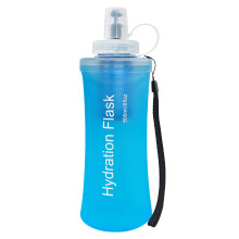 Bouteille d'eau douce pliante avec filtre pour-Bleu ciel 1L
