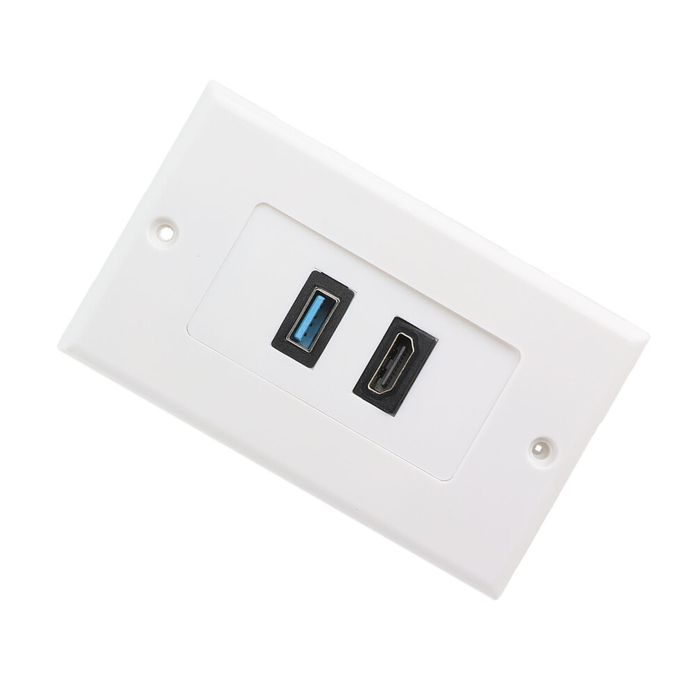 Flame Retardant Hdmi Usb3.0 Wall Plate 7340572513106