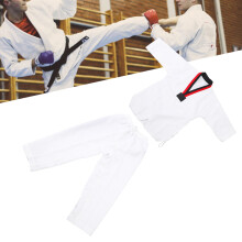Cotton Polyester Striped Martial Arts Dobok XS+